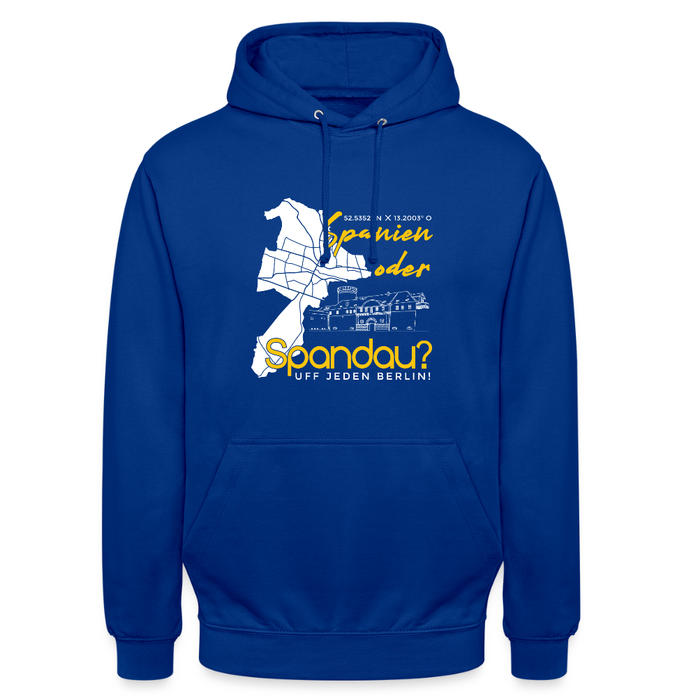 Spanien oder Spandau - Unisex Hoodie - Royalblau