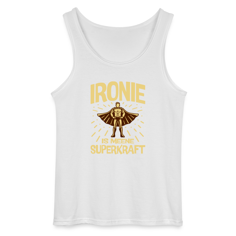 Ironie is meene Superkraft! - Männer Tank Top - Weiß