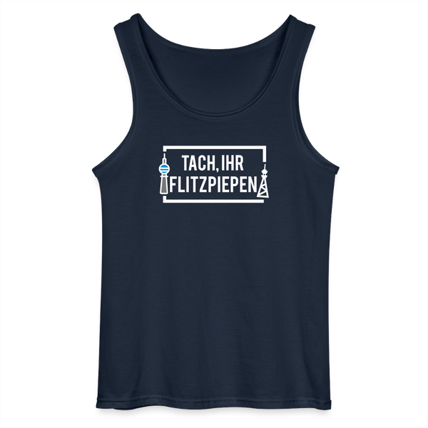 Tach ihr Flitzpiepen - weiß - Männer Tank Top - Navy