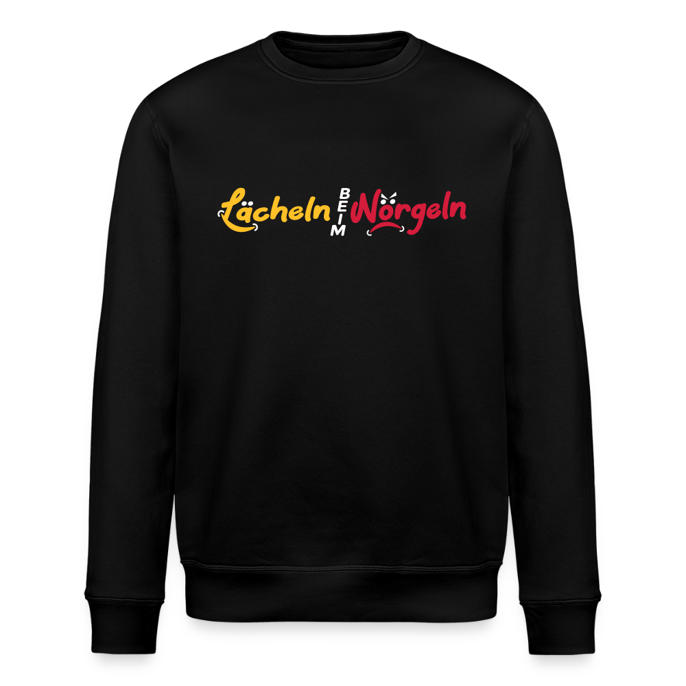 Lächeln beim Nörgeln - Unisex Bio Sweatshirt - Schwarz