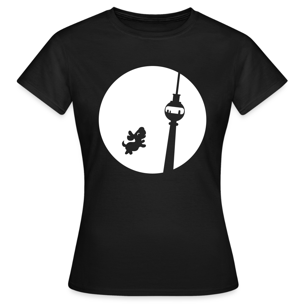 Hund am Fernsehturm - Frauen Premium T-Shirt - Schwarz