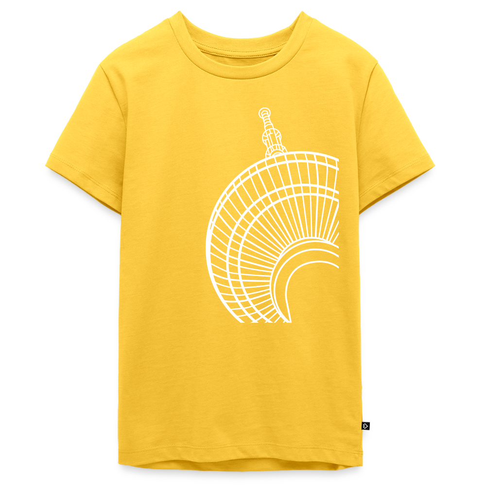 Der Turm von unten - weiß - Teenager Premium T-Shirt - Gelb