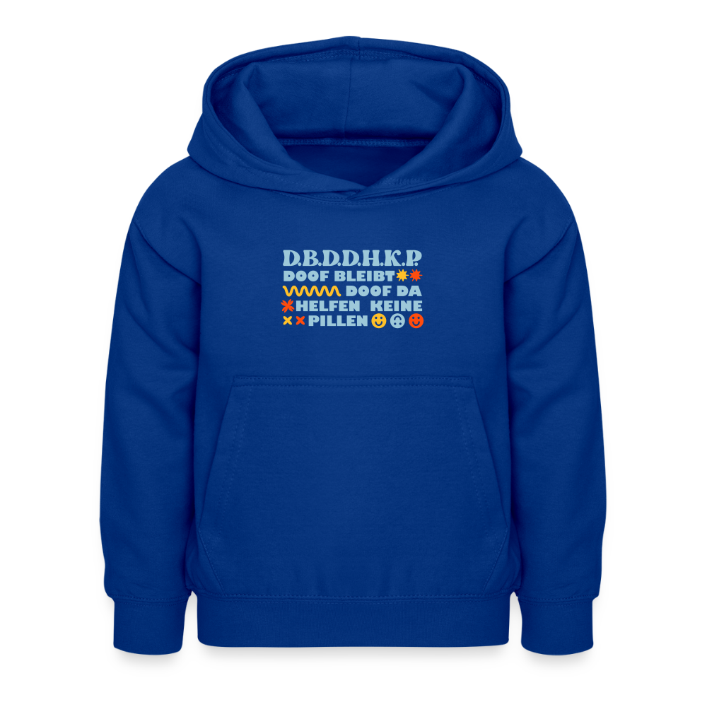 d.b.d.d.h.k.P - Kinder Hoodie - Royalblau