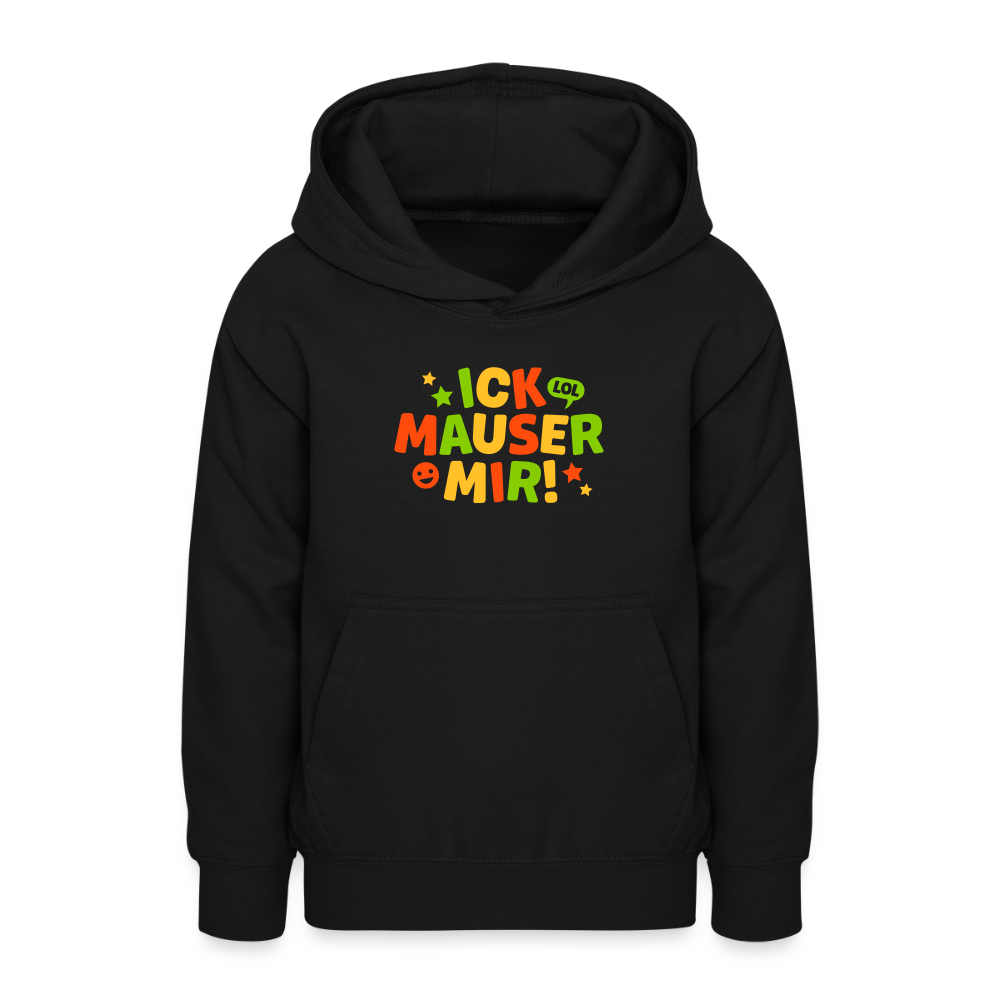 ick mauser - Teenager Hoodie - Schwarz