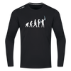 Evolution - Männer Sport Langamshirt - Schwarz