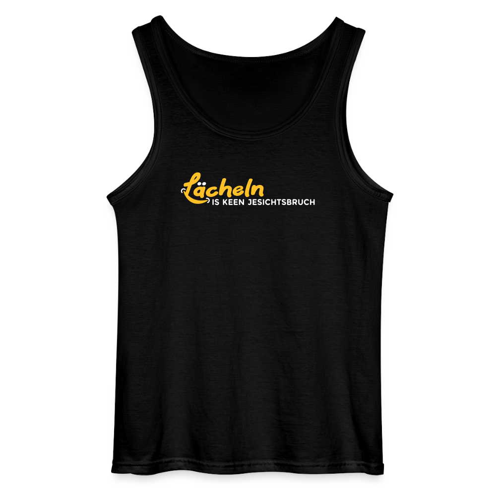 Lächeln is keen Jesichtsbruch - Männer Tank Top - Schwarz
