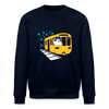 Bär in U-Bahn Kommt - Unisex Bio Sweatshirt - Navy
