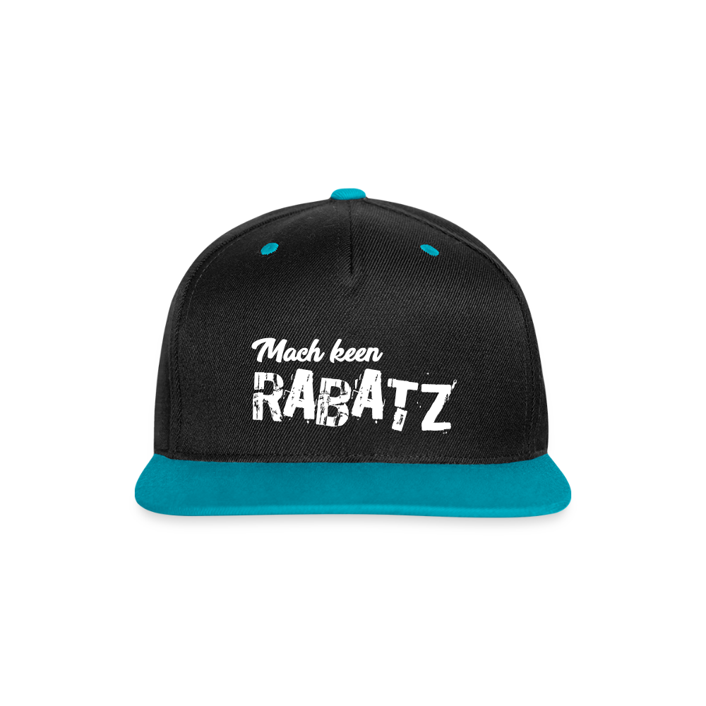 Mach keen Rabatz - Snapback Cap - Schwarz/Türkis