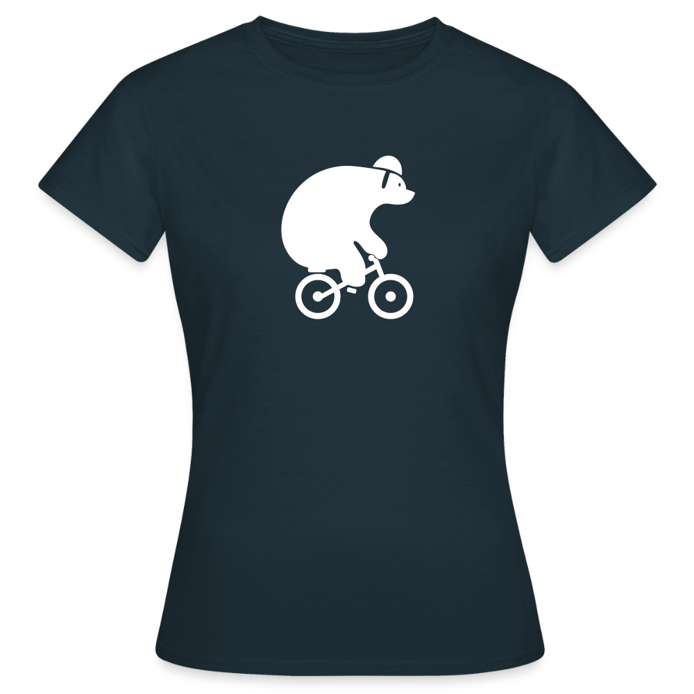 Fahrradbär - Frauen Premium T-Shirt - Navy