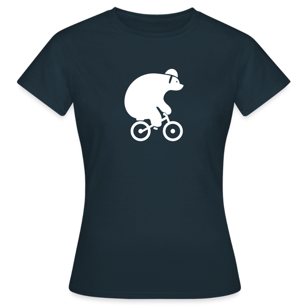 Fahrradbär - Frauen Premium T-Shirt - Navy