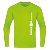 Fernsehturm Zick zack - Männer Sport Langamshirt - Neongrün