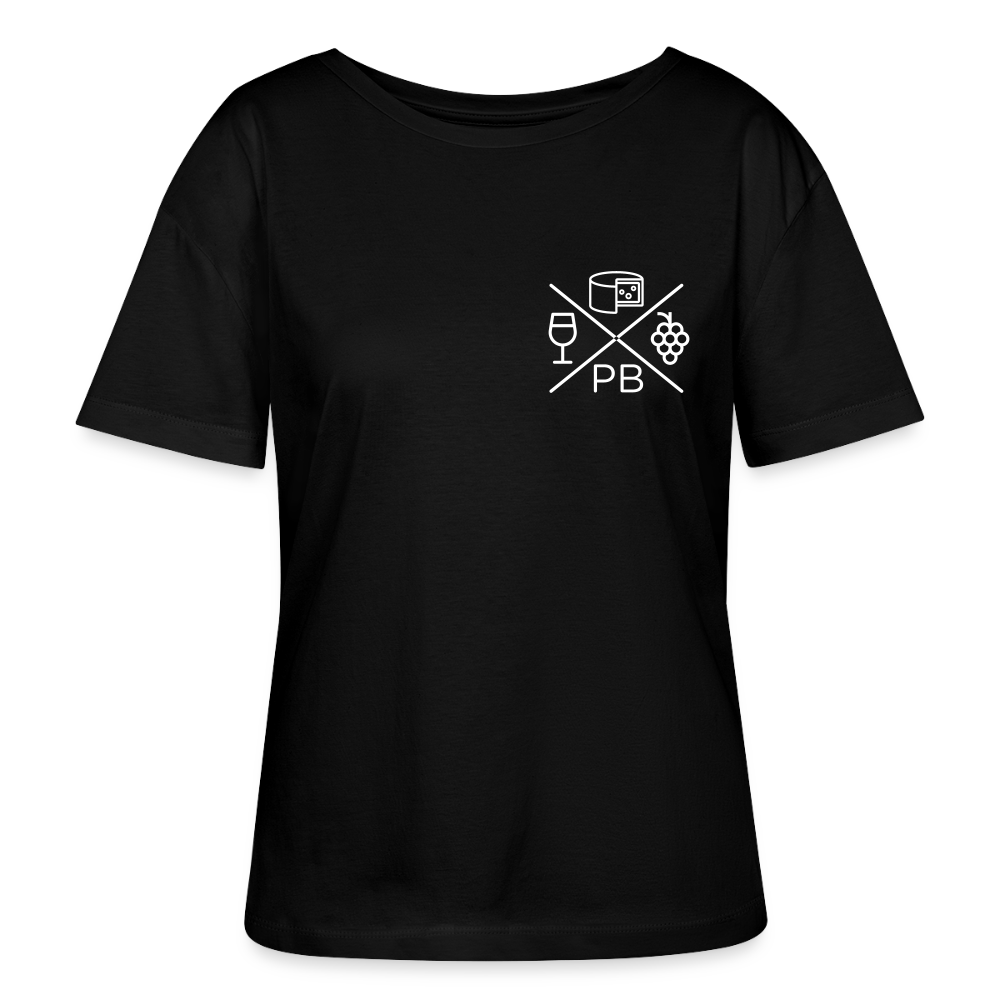 Prenzlauer Berg Kiez - Relaxed Rundhals Frauen Bio-T-Shirt - Schwarz