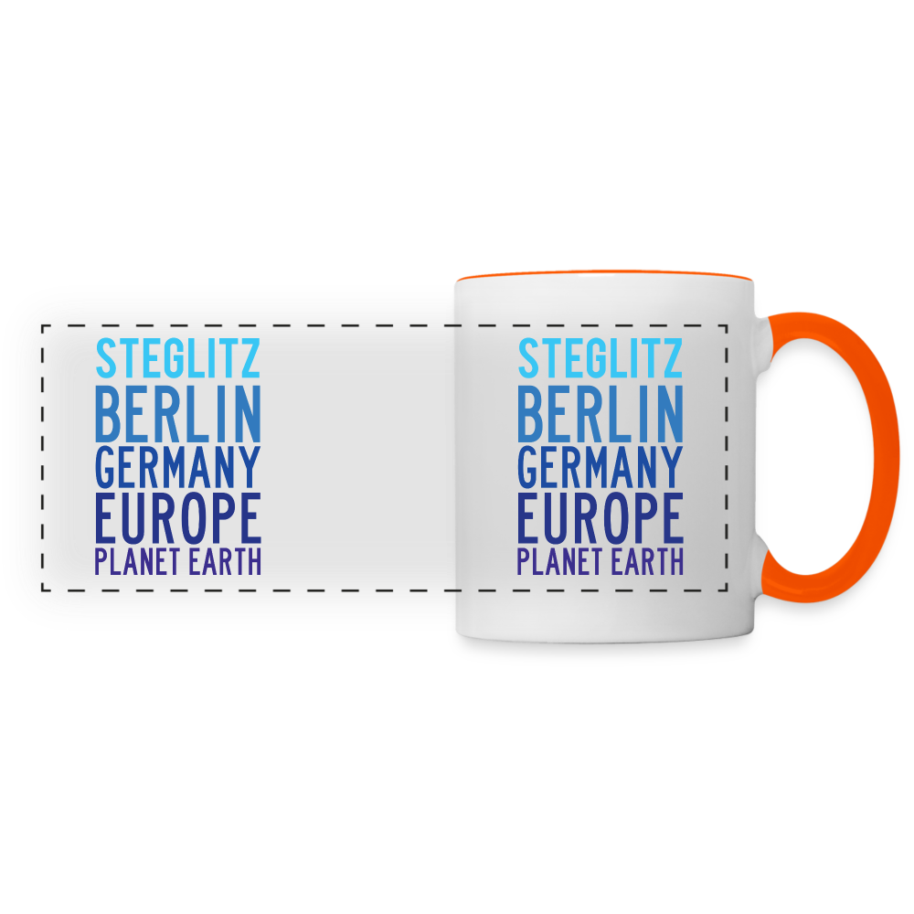Steglitz Planet Earth - Tasse zweifarbig - Weiß/Orange