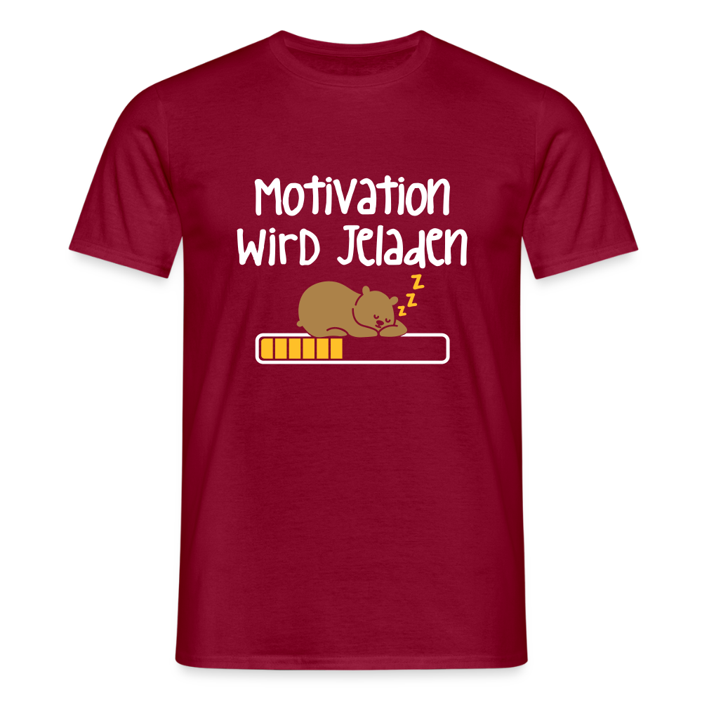 Motivation Wird Jeladen Warten - Männer Premium T-Shirt - Ziegelrot