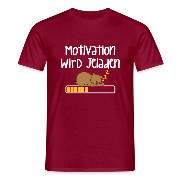 Motivation Wird Jeladen Warten - Männer Premium T-Shirt - Ziegelrot