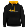 Lächeln is keen Jesichtsbruch - Kontrast Hoodie - Schwarz/Gold