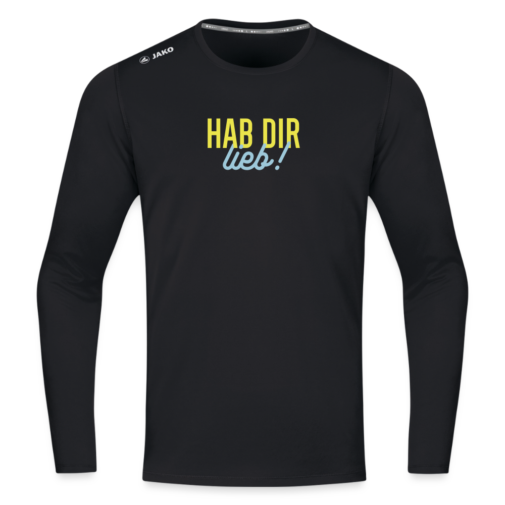 Hab Dir Lieb! - Männer Sport Langamshirt - Schwarz