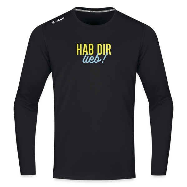 Hab Dir Lieb! - Männer Sport Langamshirt - Schwarz