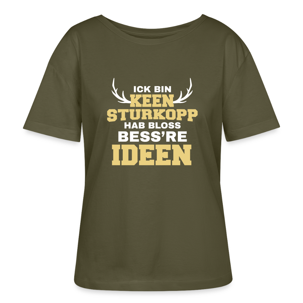 Sturkopp - Relaxed Rundhals Frauen Bio-T-Shirt - Khaki