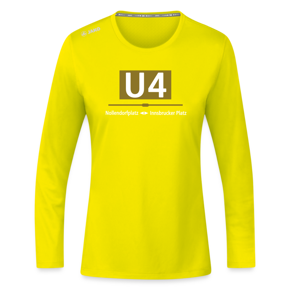 U4 - Frauen Sport Langarmshirt - Neongelb