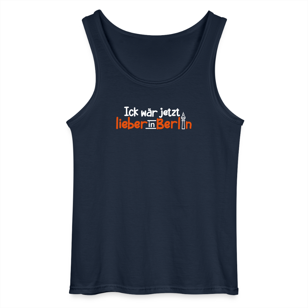 Ick wär jetzt lieber in Berlin - Männer Tank Top - Navy