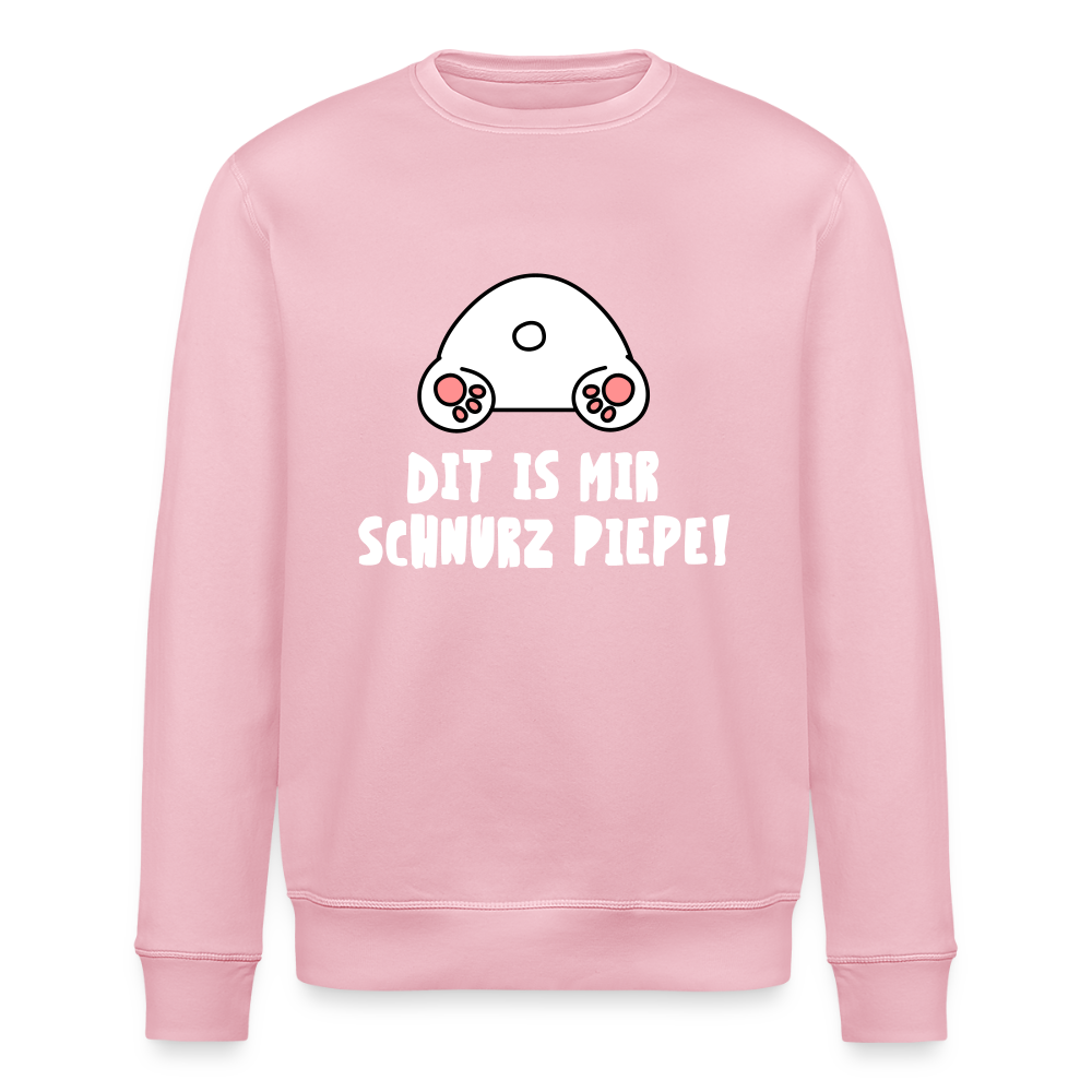 Dit is mir Schnurz Piepe - Unisex Bio Sweatshirt - Hellrosa