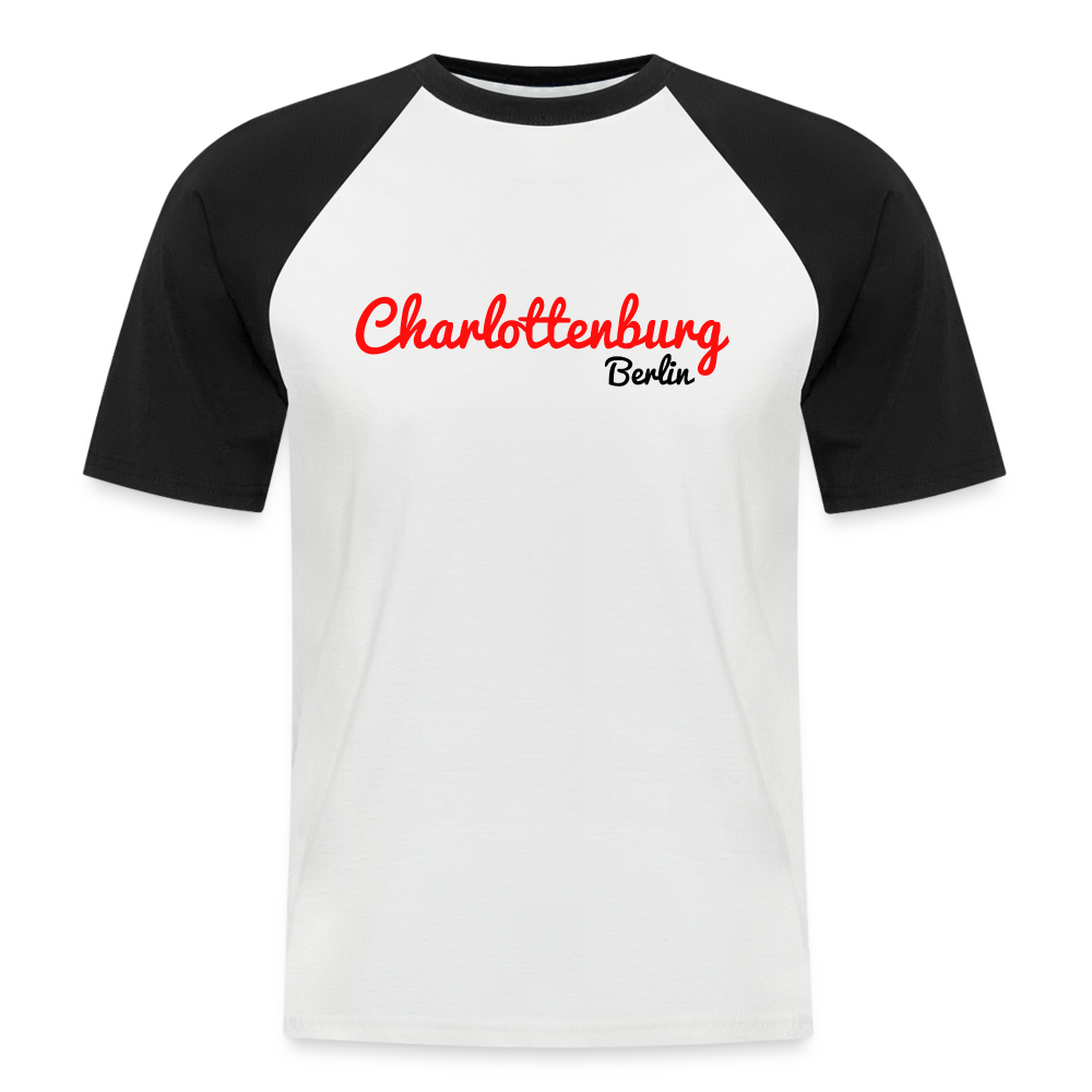 Charlottenburg Berlin - Männer Baseball T-Shirt - Weiß/Schwarz