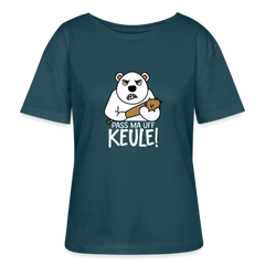 Pass ma uff Keule - Relaxed Rundhals Frauen Bio-T-Shirt