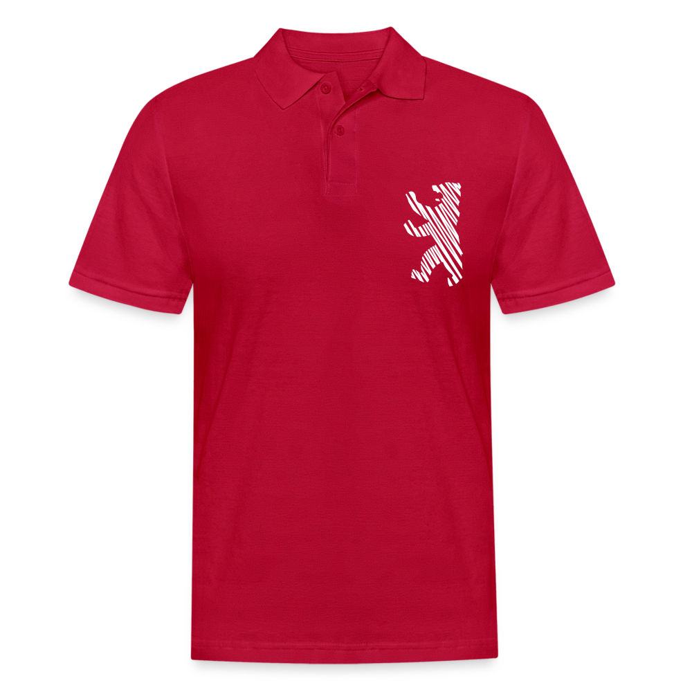 Berliner Bär im Netz - weiß - Männer Polo T-Shirt - cherry red