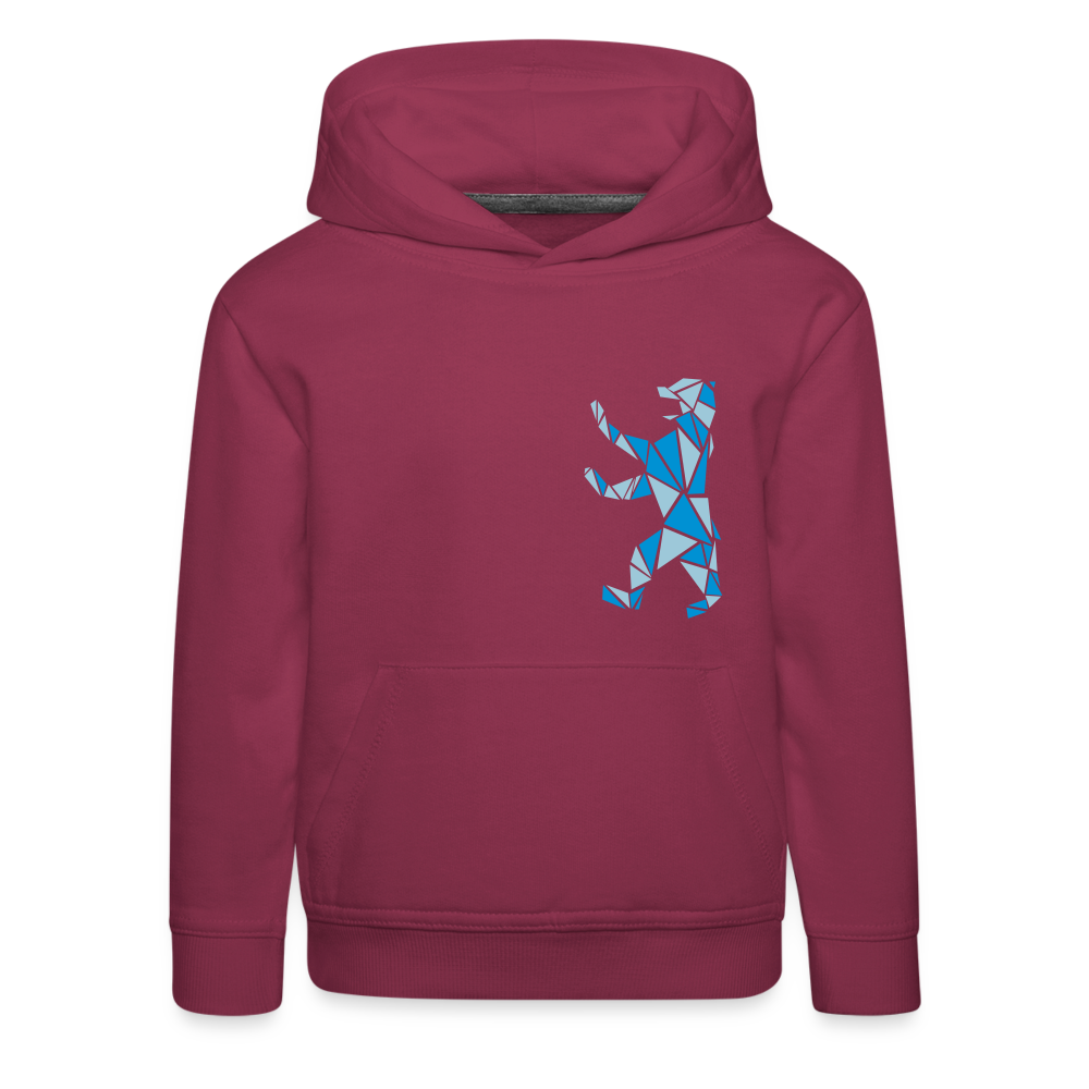 Berliner Bär Geometrie - Kinder Premium Hoodie - Bordeaux