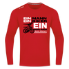 Ein Mann, Ein Biker, Ein Berliner - Männer Sport Langamshirt - Rot