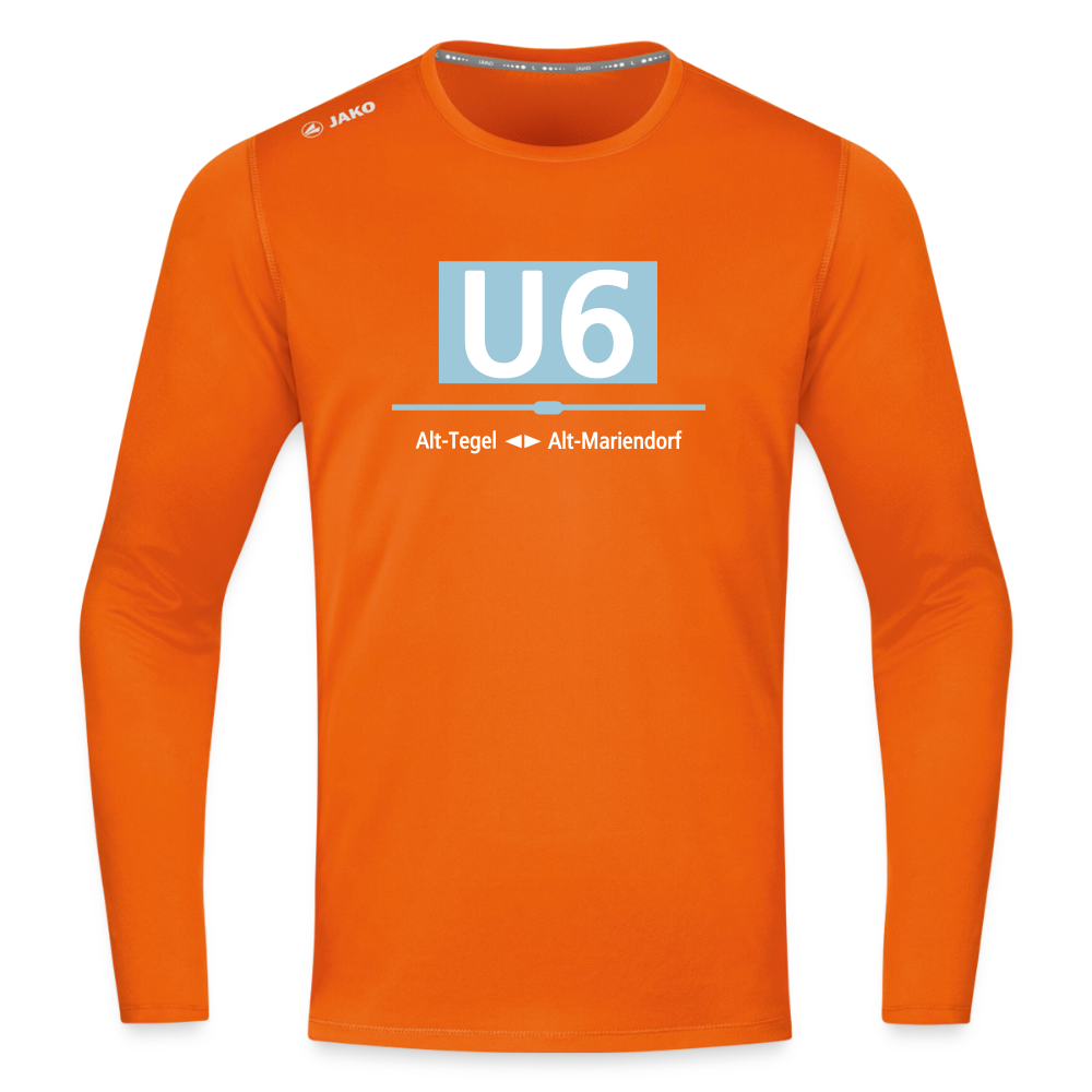 U6 - Männer Sport Langamshirt - Neonorange