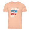 Justus & Peter & Bob & Icke - Unisex Bio T-Shirt - Pfirsich