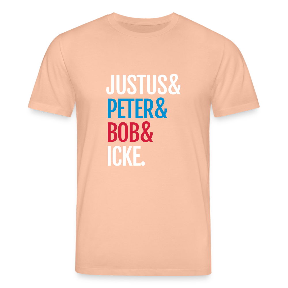 Justus & Peter & Bob & Icke - Unisex Bio T-Shirt - Pfirsich