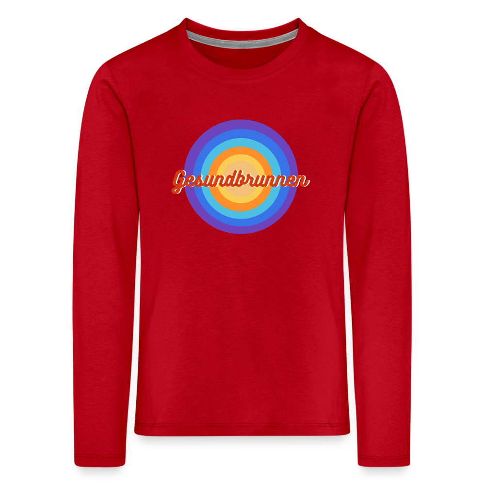 Gesundbrunnen Retro - Kinder Langarmshirt - Rot