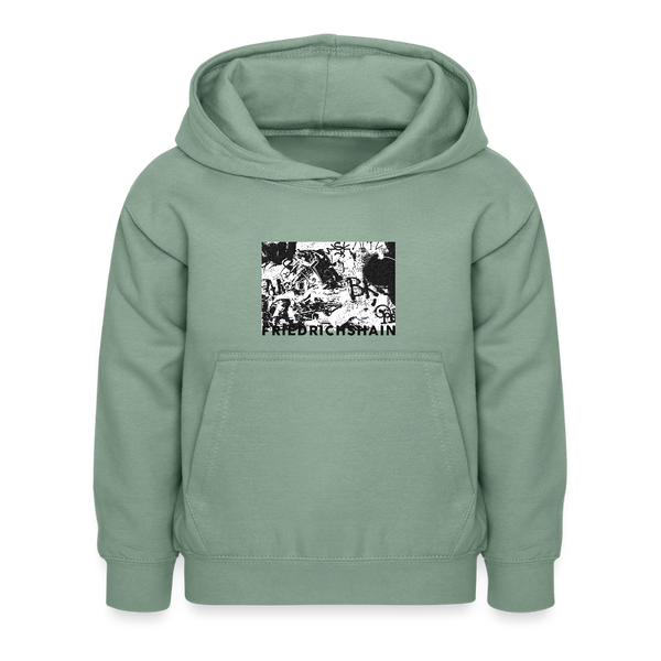 Friedrichshain Graffiti - Kinder Hoodie - Graugrün
