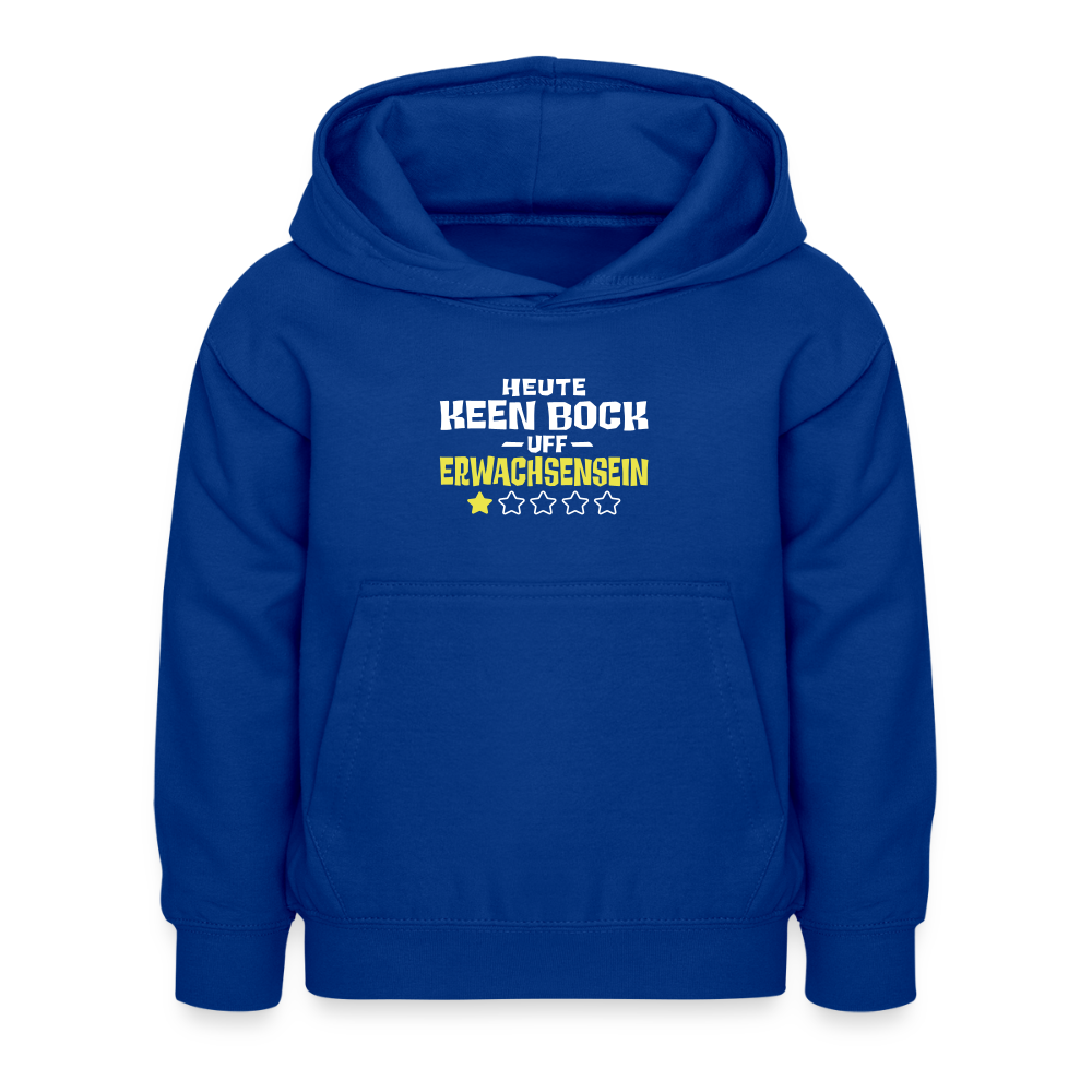 Keen Bock uff Erwachsensein - Kinder Hoodie - Royalblau