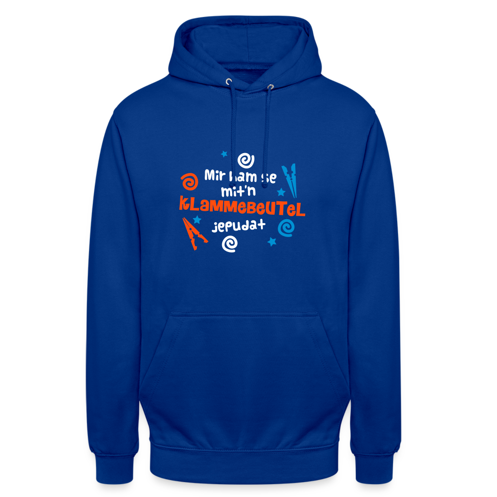 Mit'n Klammabeutel jepudat - Unisex Hoodie - Royalblau