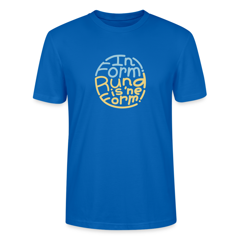 In Form! Rund is 'ne Form! - Männer Bio T-Shirt - Pfauenblau