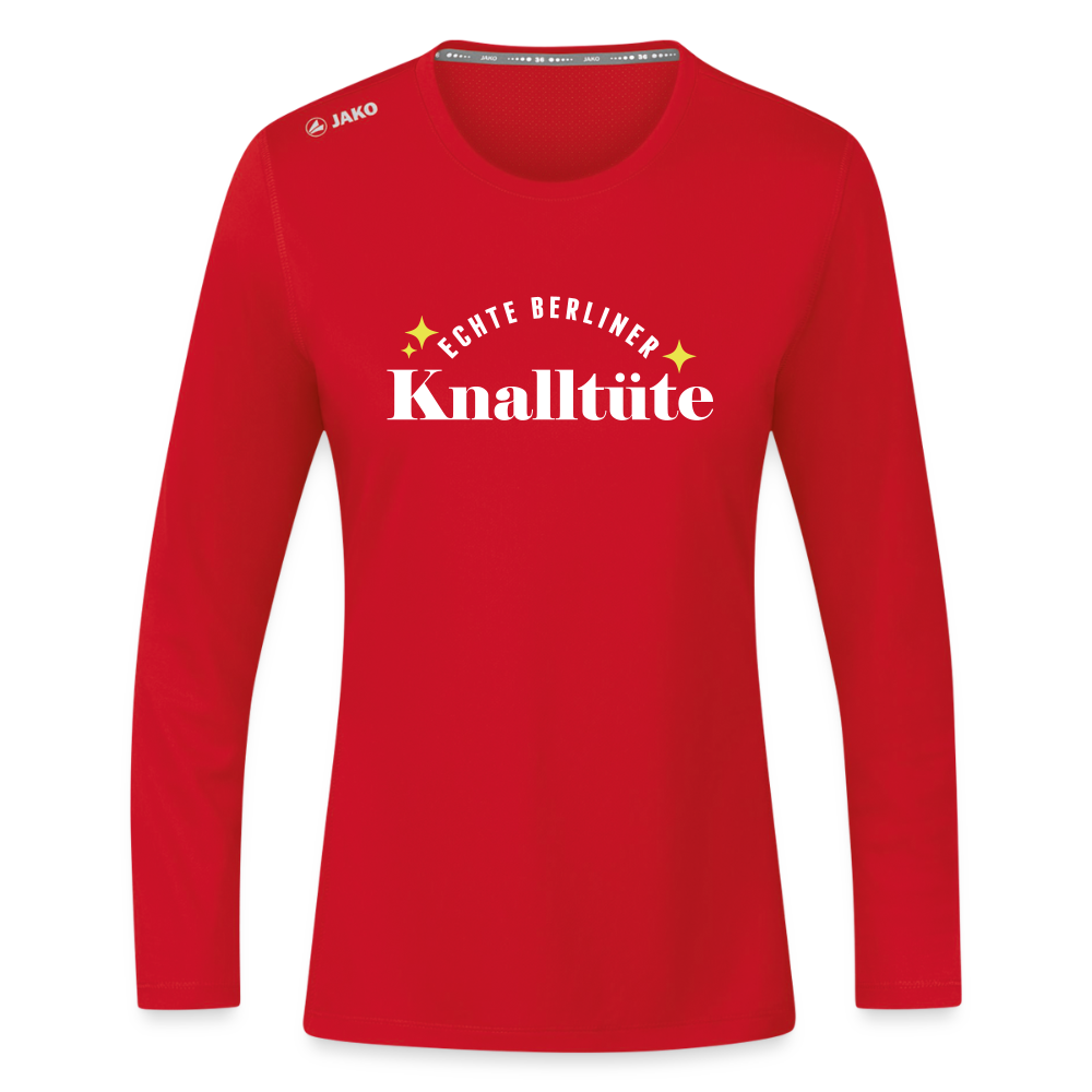 Knalltüte - Frauen Sport Langarmshirt - Rot