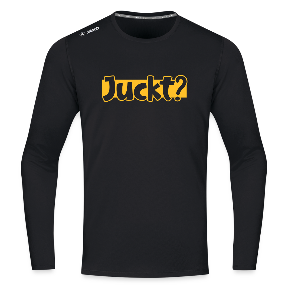 Juckt? - Männer Sport Langamshirt - Schwarz