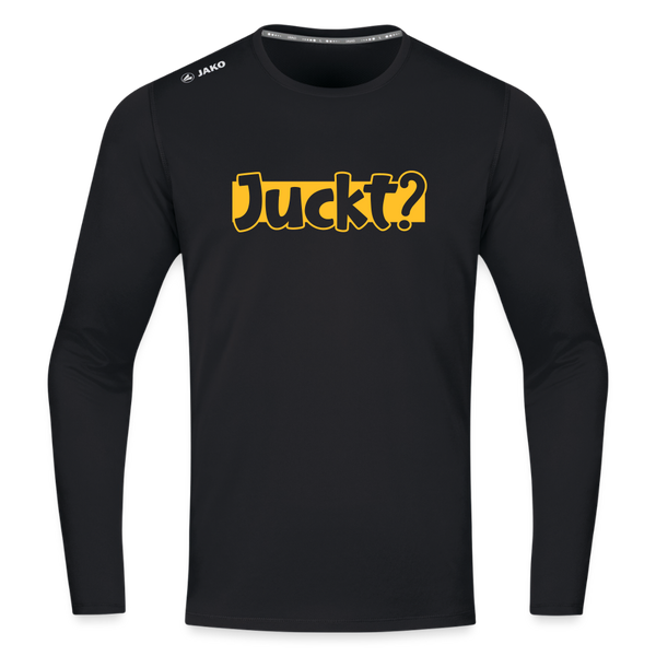 Juckt? - Männer Sport Langamshirt - Schwarz