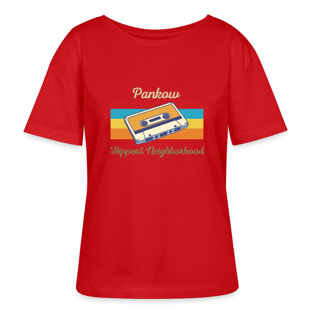 Pankow Hippest Neighborhood - Relaxed Rundhals Frauen Bio-T-Shirt - Rot