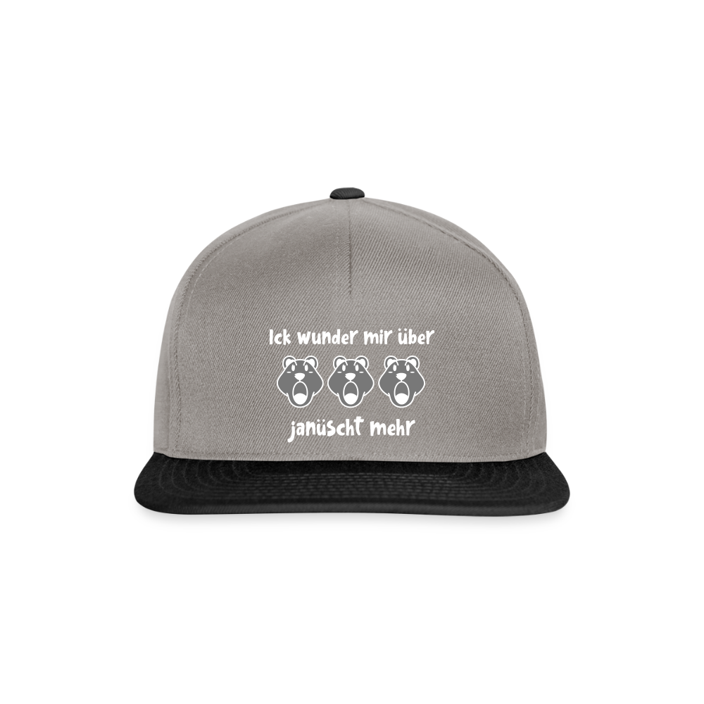 Ick wunder mir - Snapback Cap - Graphit/Schwarz