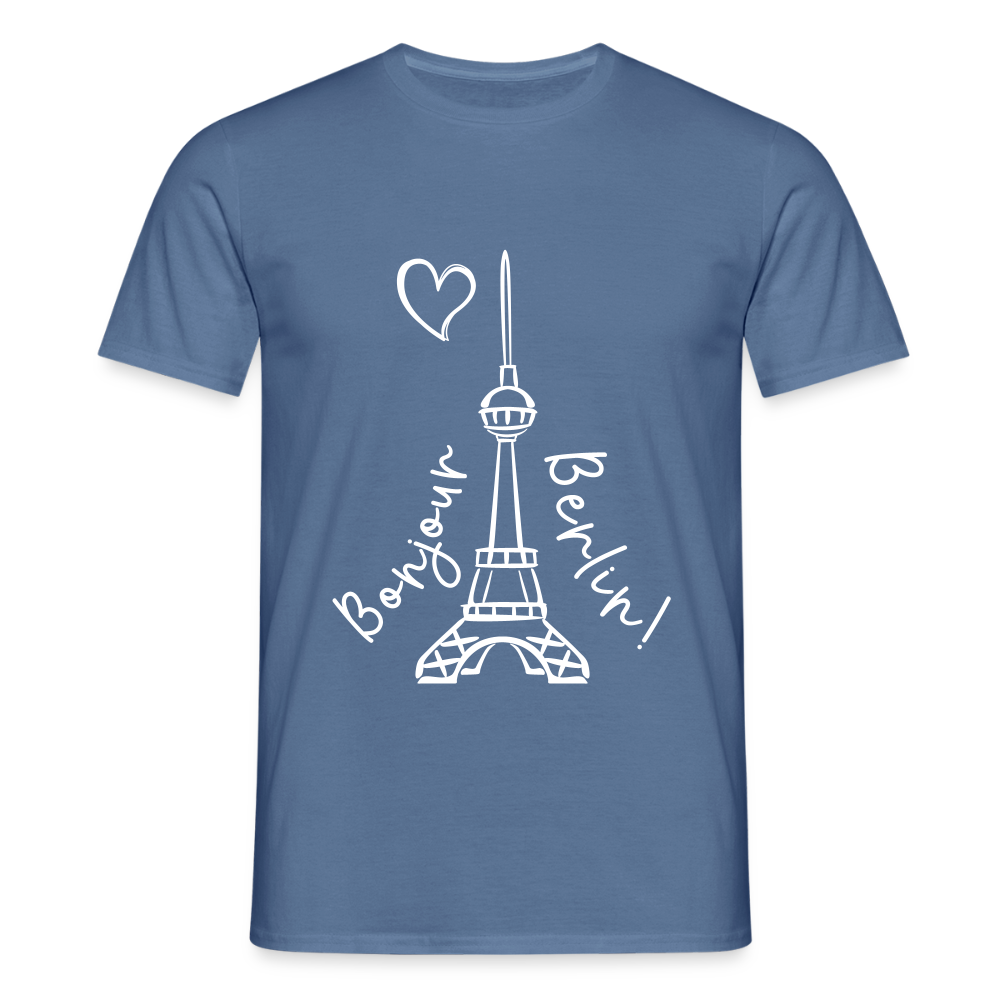 Eiffelturm in Berlin Bonjour - Männer Premium T-Shirt - Taubenblau