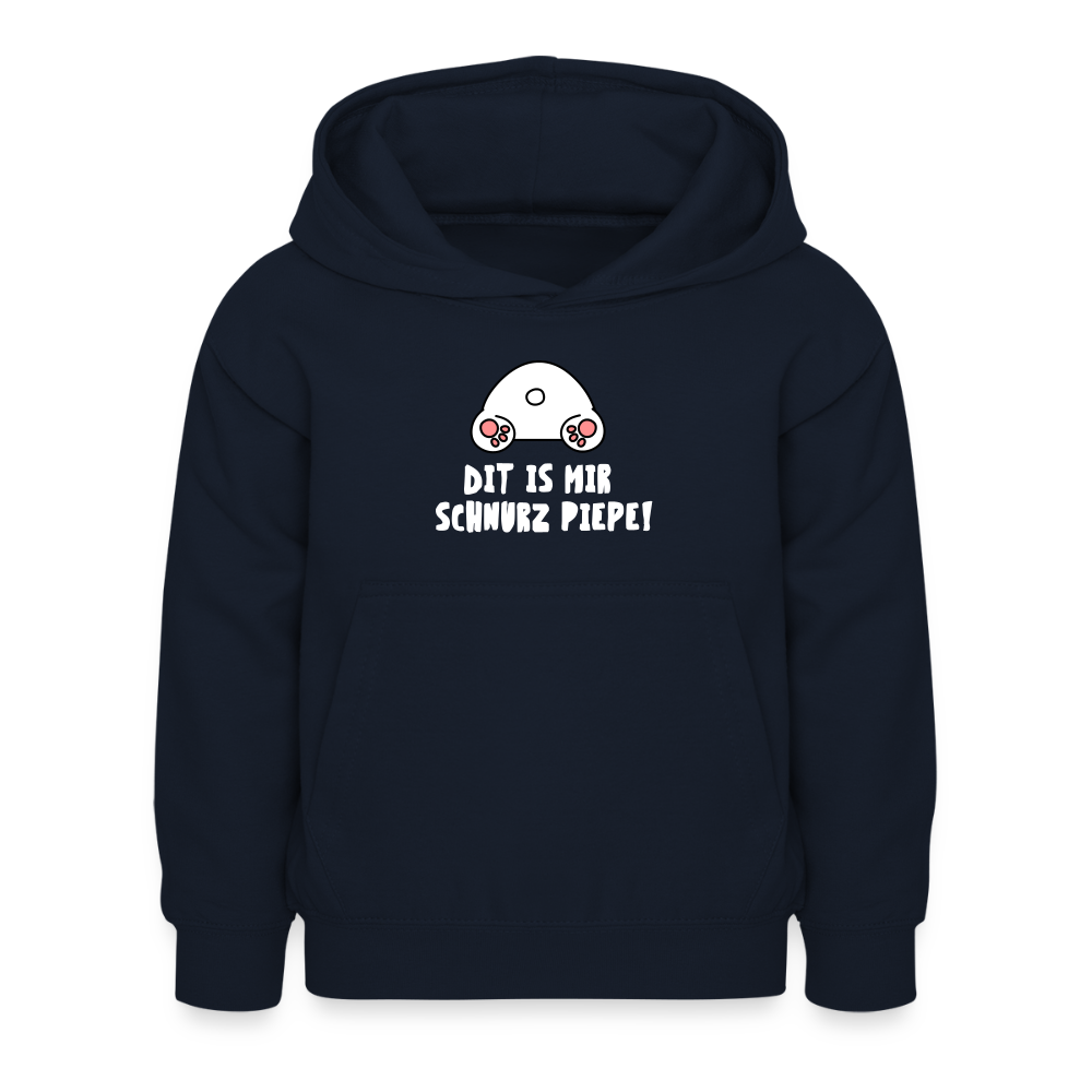 Dit is mir Schnurz Piepe - Kinder Hoodie - Navy