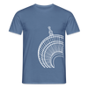Der Turm von unten - weiß - Männer Premium T-Shirt - Taubenblau