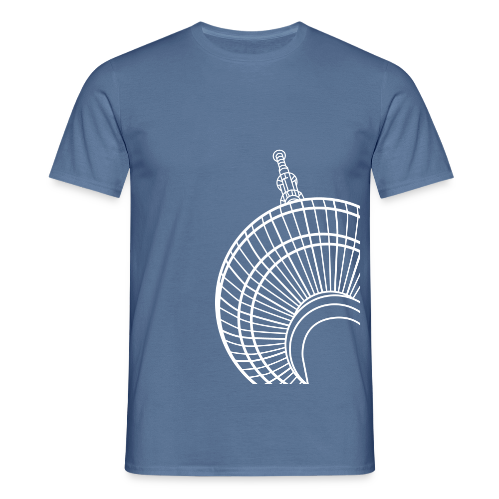 Der Turm von unten - weiß - Männer Premium T-Shirt - Taubenblau