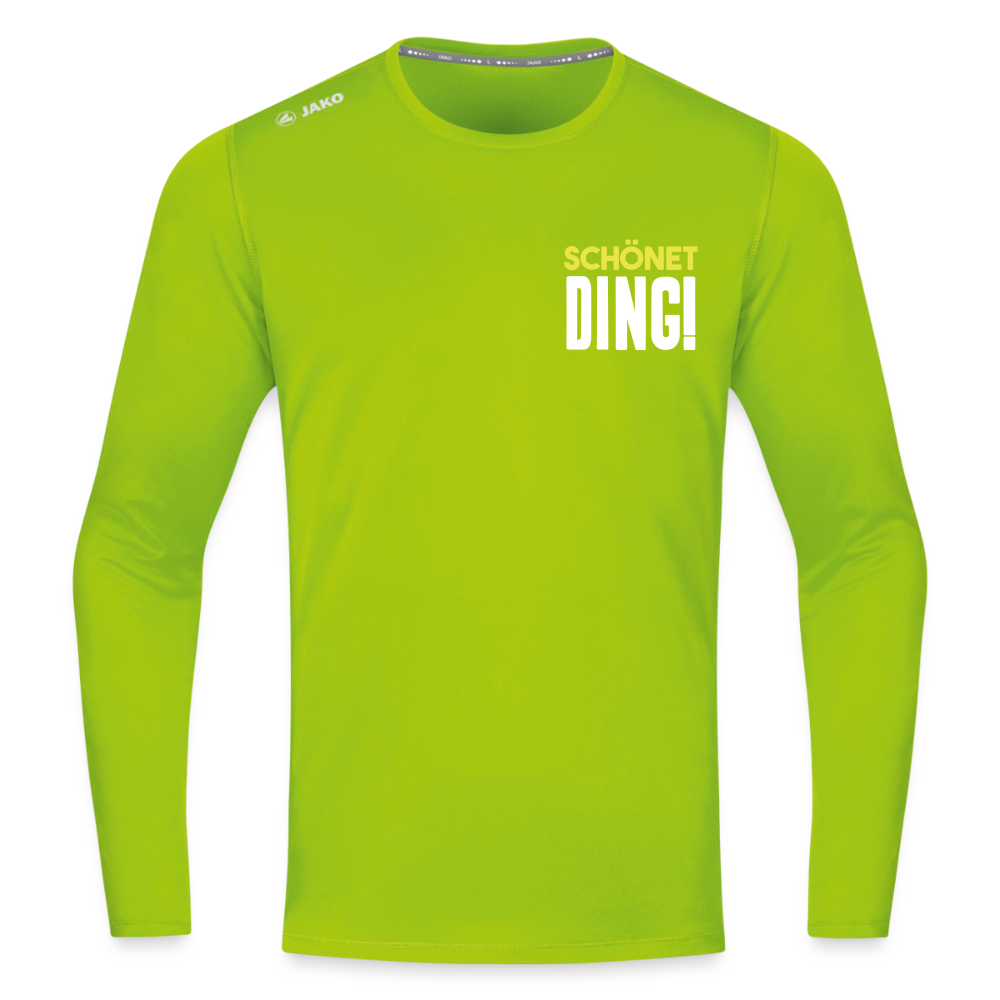 schönet Ding! - Männer Sport Langamshirt - Neongrün