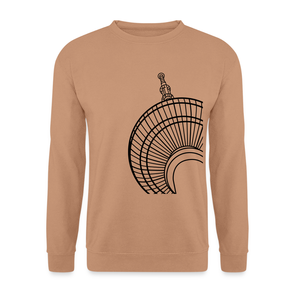 Der Turm von unten - schwarz - Unisex Pullover - Mocca